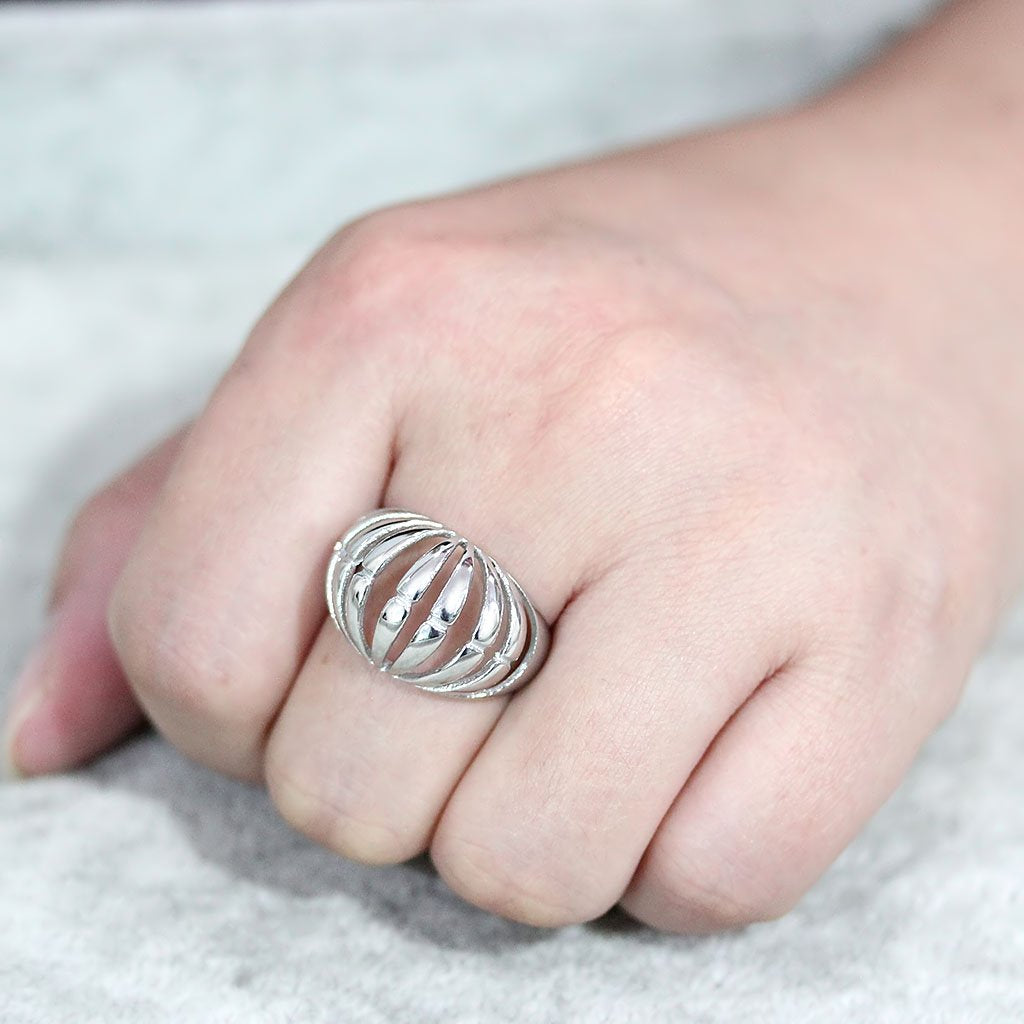 CJ3732 Wholesale Women's Stainless Steel Dome Ring