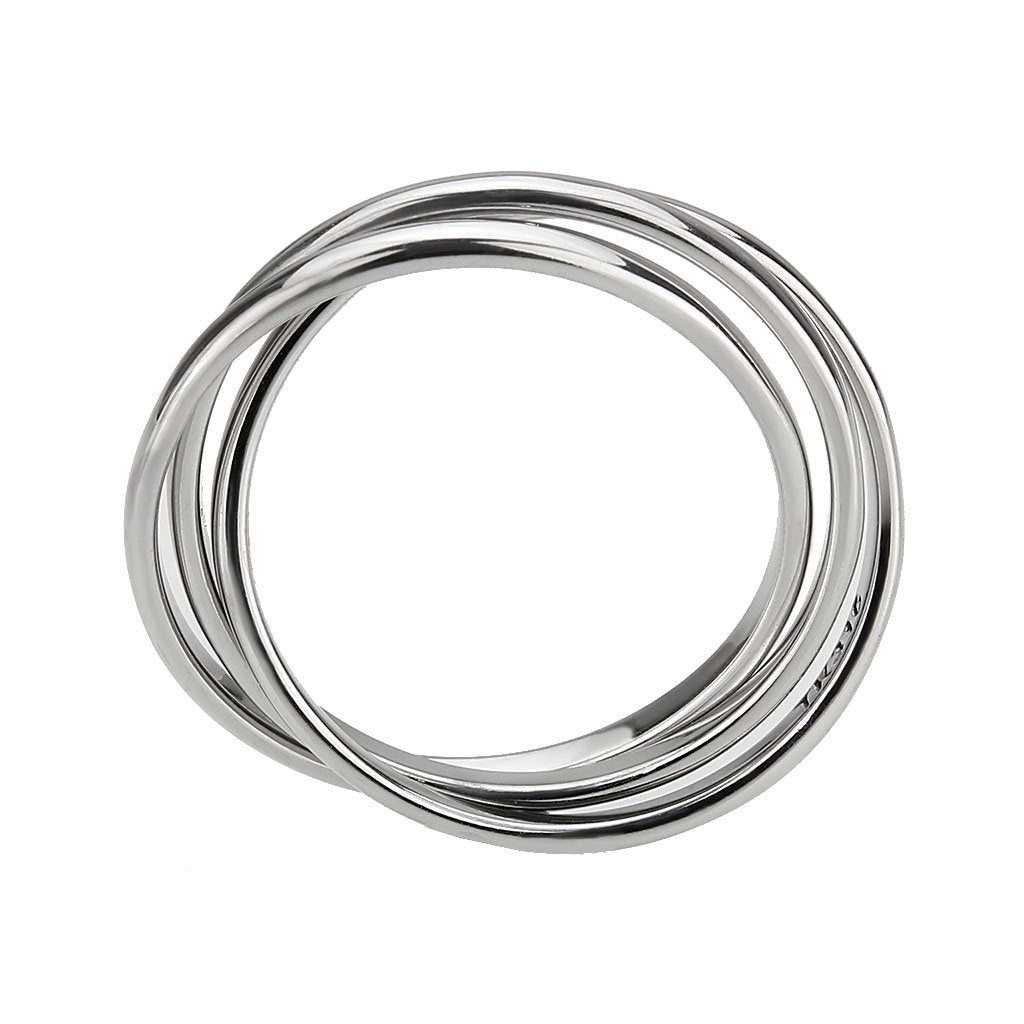 CJ3743 Wholesale Women's Stainless Steel Interlocking Ring