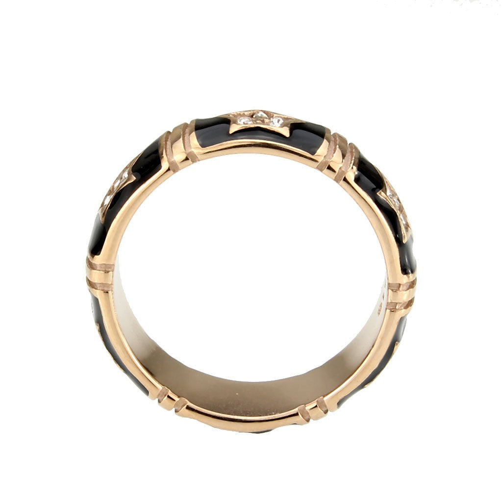 CJ3826 Wholesale Women's Stainless IP Rose Gold Clear Top Grade Crystal Infinite Star Ring