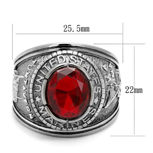 CJ7869OS Wholesale - Stainless Steel "United States Marines" Siam Ring