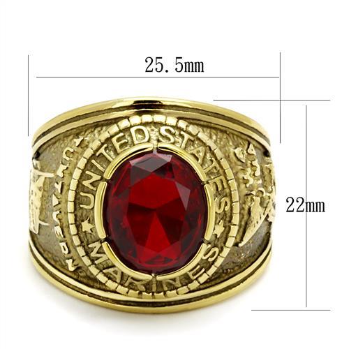 CJG1474 Wholesale Gold Plated Stainless Steel United States Marines Ring