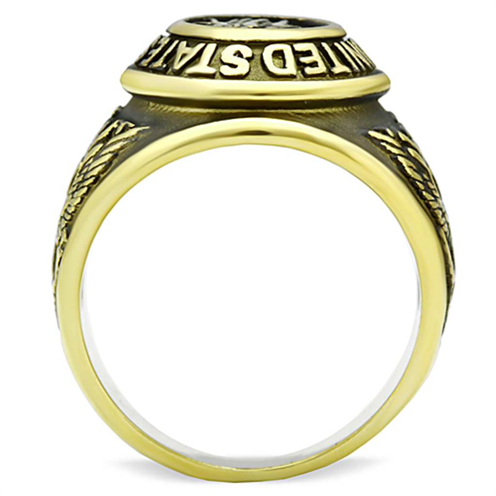 CJE704 Men's Veterans IP Gold Plated Ring