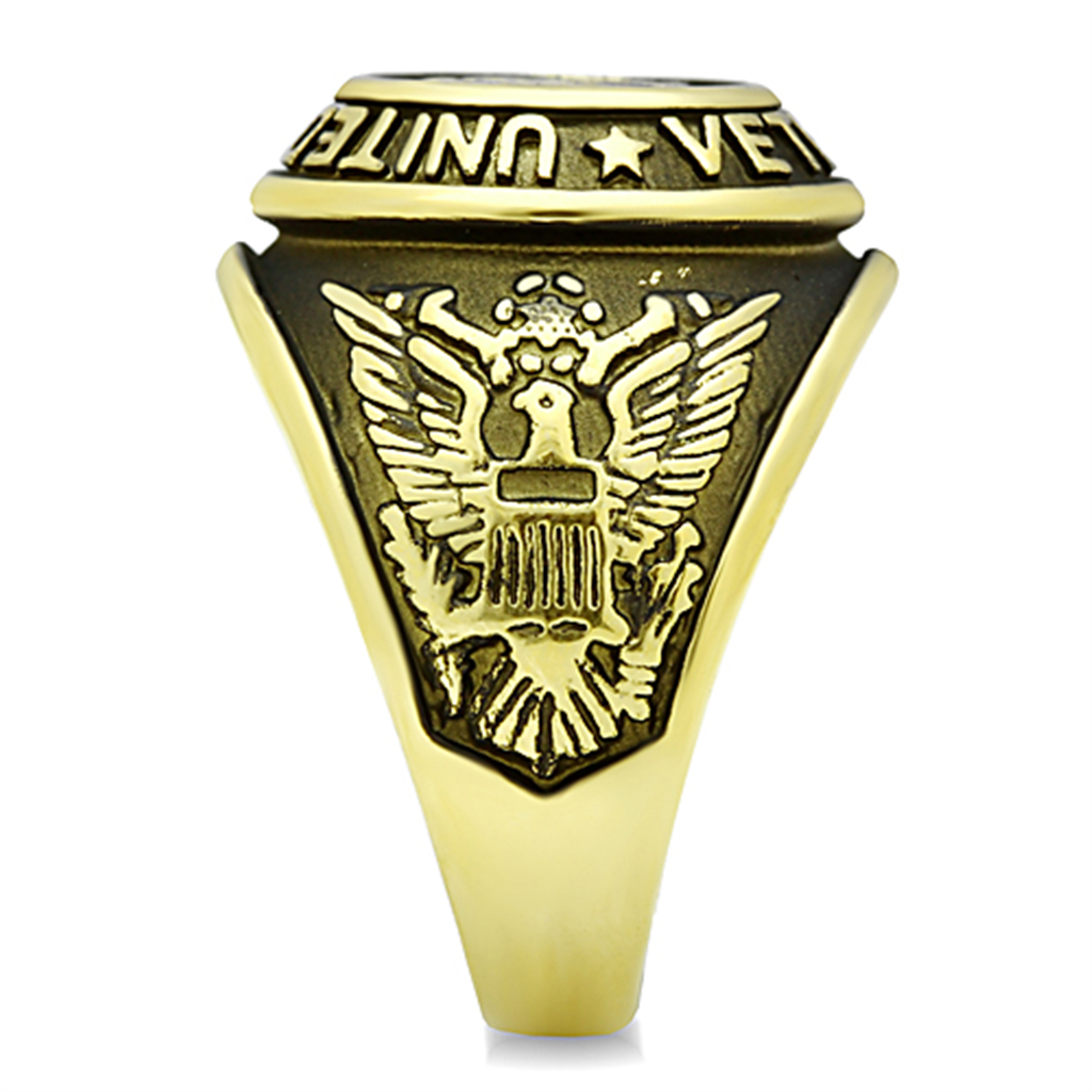 CJE704 Men's Veterans IP Gold Plated Ring