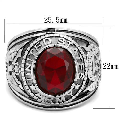 CJ7871OS Wholesale - Stainless Steel "United States Army" Siam Ring