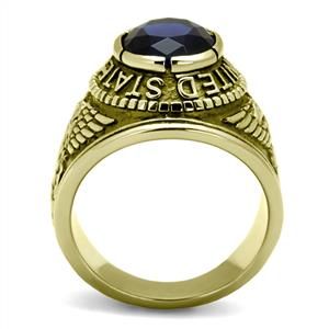 CJG1472 Wholesale Gold Plated Stainless Steel United States Navy Ring