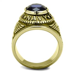 CJG1472 Wholesale Gold Plated Stainless Steel United States Navy Ring