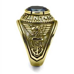 CJG1472 Wholesale Gold Plated Stainless Steel United States Navy Ring