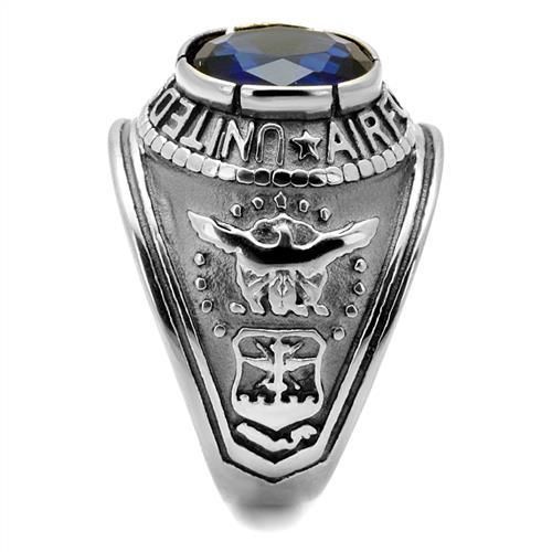 CJ7873OS Wholesale - Stainless Steel "United States Air Force" Sapphire Ring