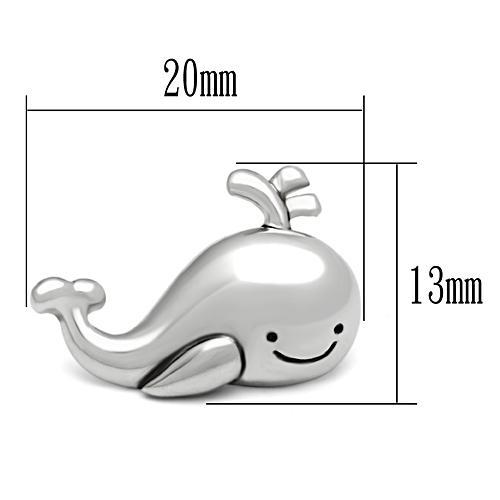 CJG2437 Wholesale Women's Stainless Steel Whale Earrings
