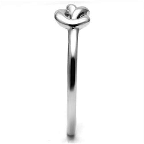 CJ630 Wholesale Women's Stainless Steel High polished Minimal Love Knot Ring