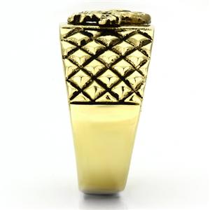CJG2484 Wholesale Men's Stainless Steel IP Gold Eagle Ring