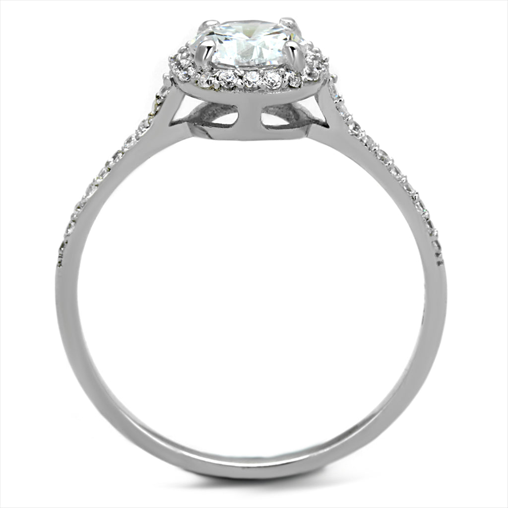 CJ190 Wholesale Women's 925 Sterling Silver Rhodium AAA Grade CZ Clear Ring