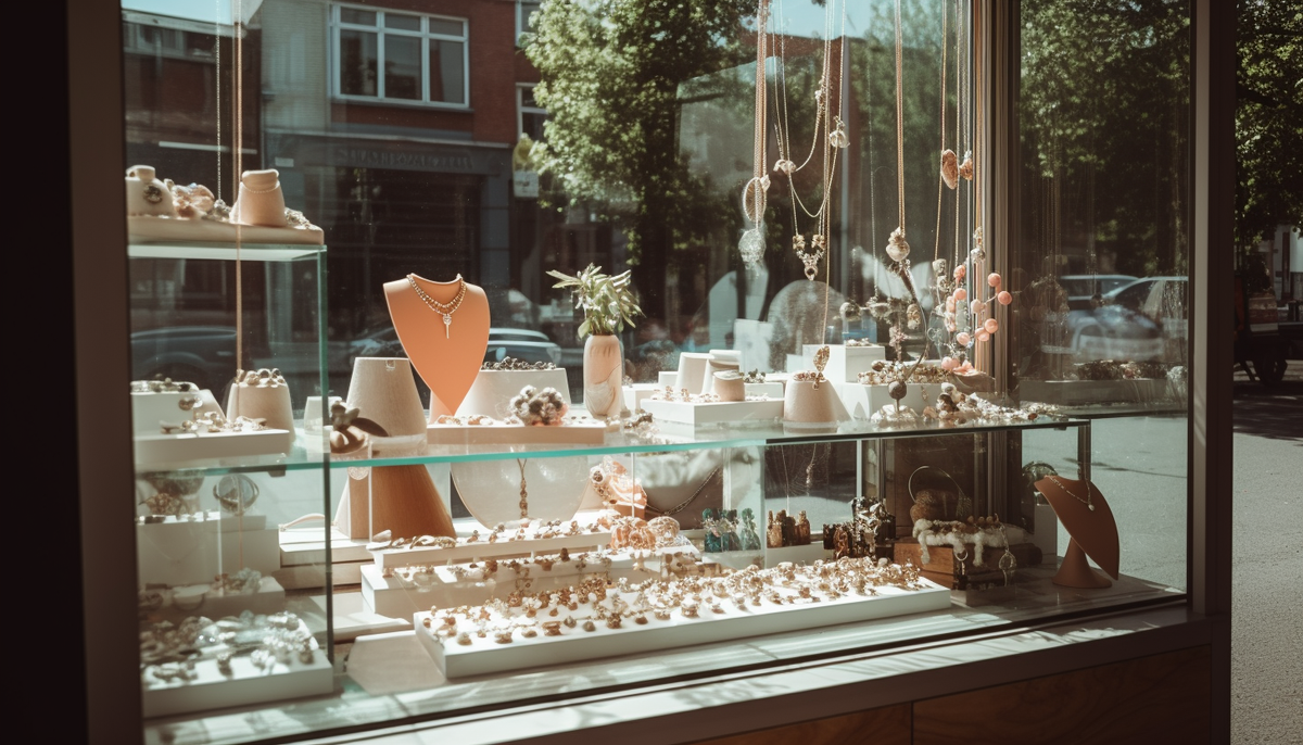 fashion jewelry pop up store on a beautiful summer day