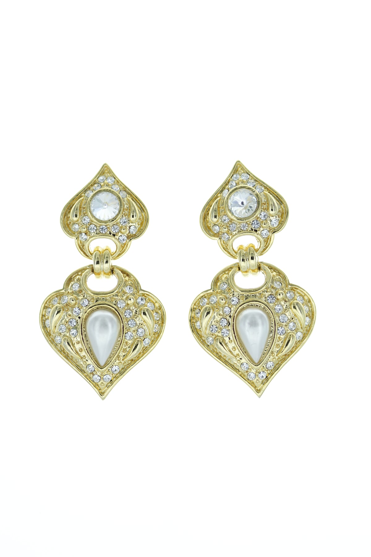 30992 Wholesale Gold Alloy Earrings with Synthetic
