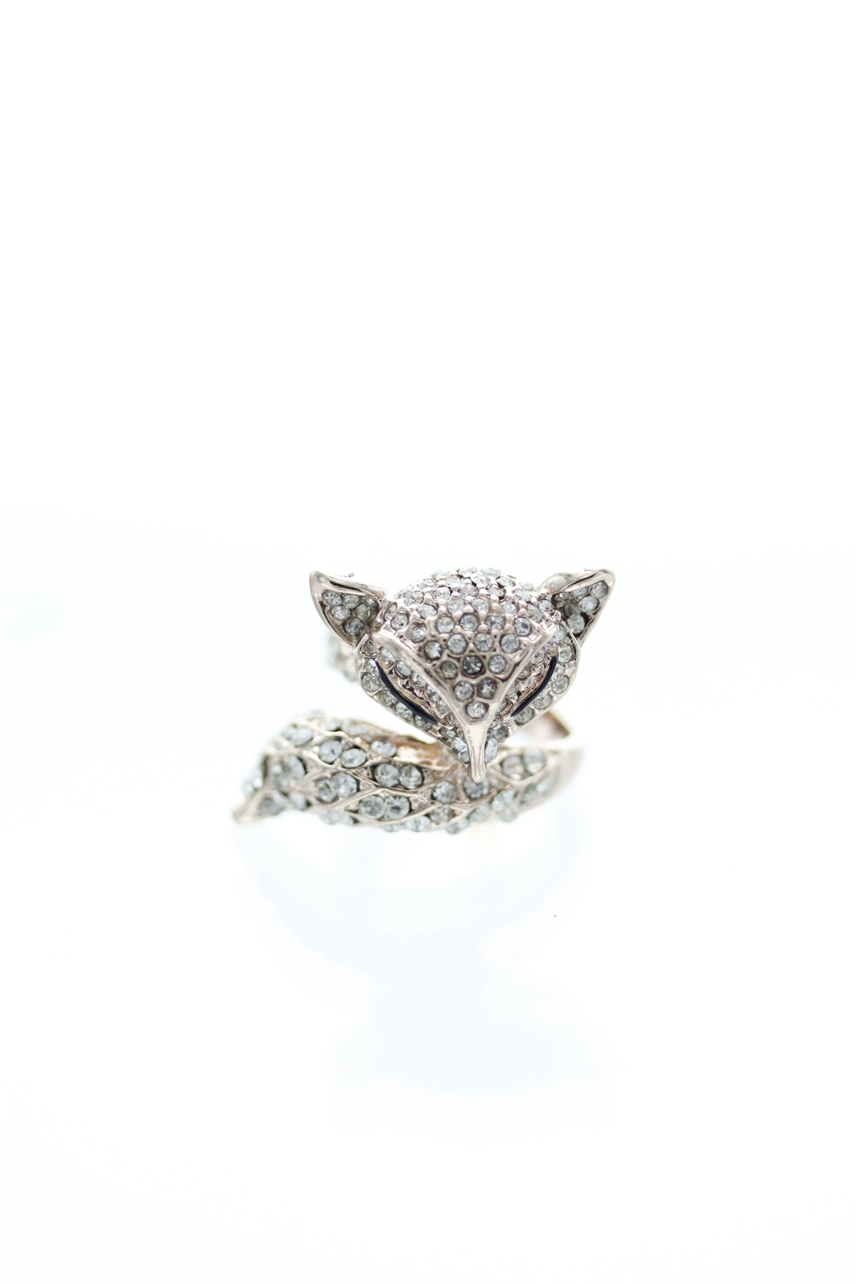 9638 RG-CRY Wholesale Crystal Pave Fox Cocktail Ring