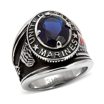 CJ7823OS Wholesale Men&#39;s Stainless Steel United States Marines Montana Ring