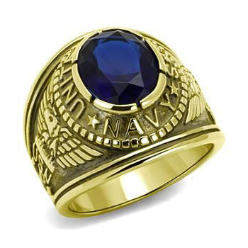 CJG1472 Wholesale Gold Plated Stainless Steel United States Navy Ring