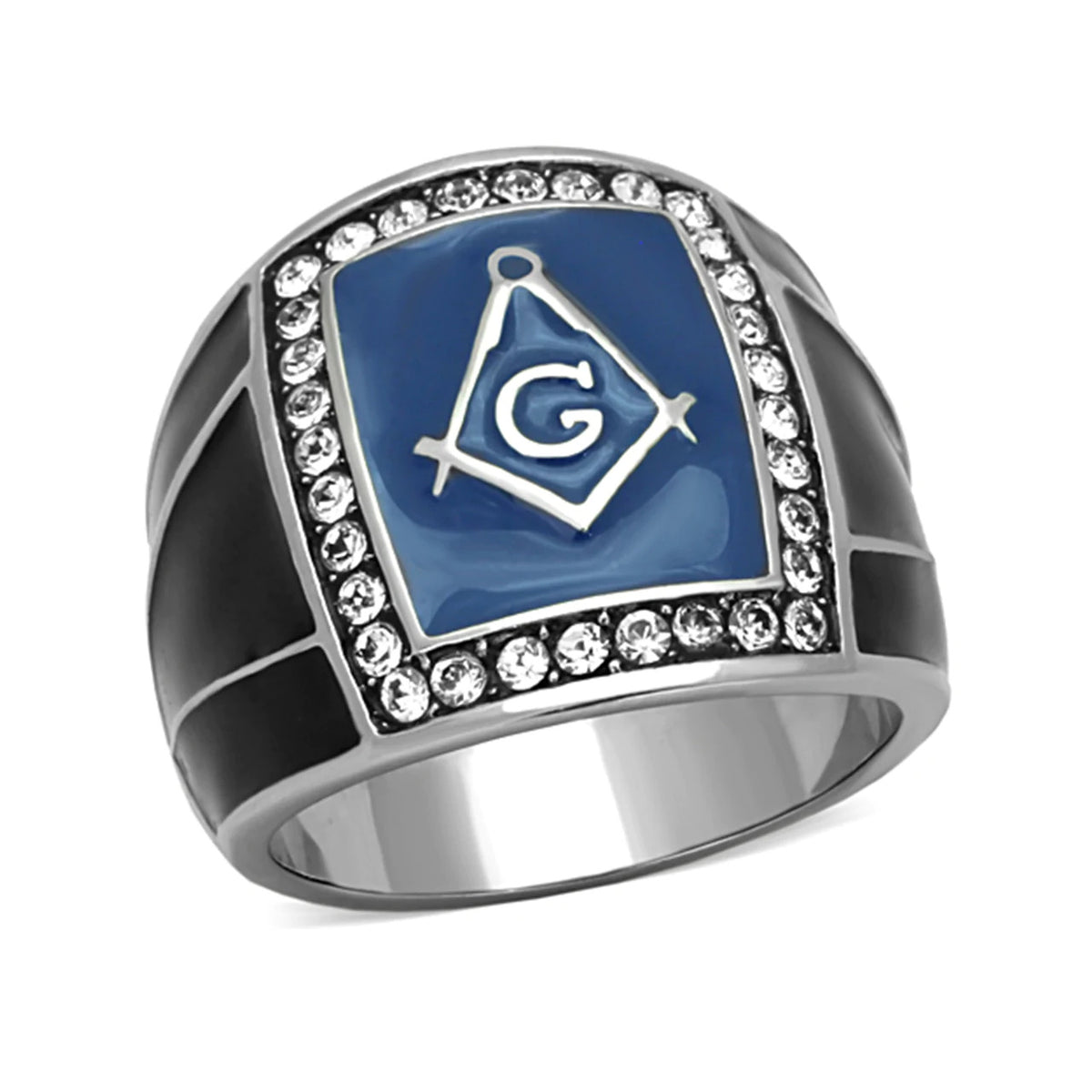 CJG2175 Stainless Steel Top Grade Crystal Ring
