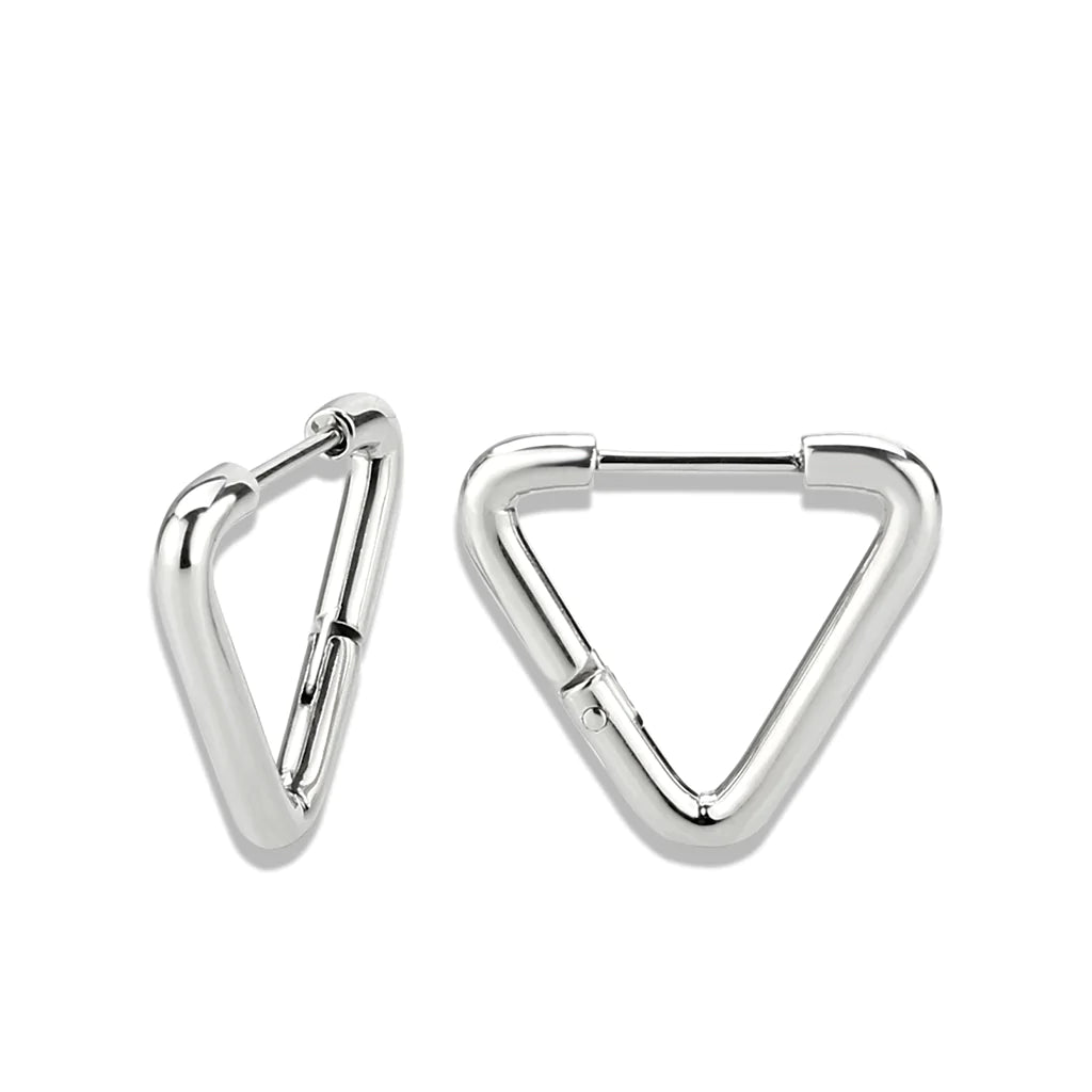 CJ3847 Wholesale Women&#39;s Minimalist Stainless Steel Triangle Earrings