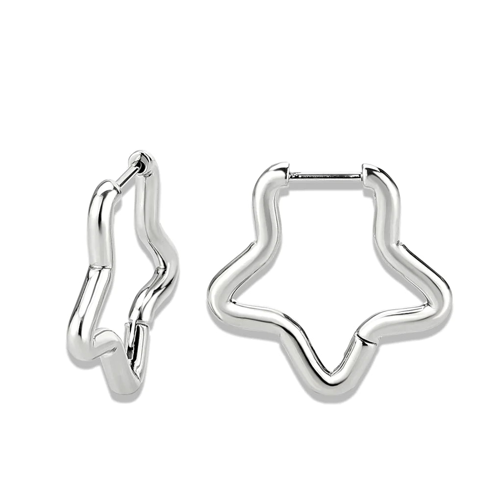 CJ3851 Wholesale Women&#39;s Minimalist Stainless Steel Star Earrings