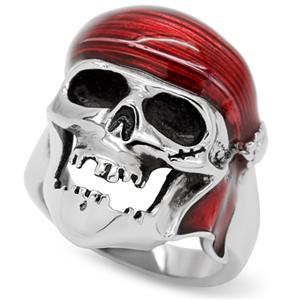 CJ165TK Wholesale Stainless Steel Pirate Skull Ring