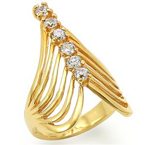CJ5990OS Wholesale - Gold Plated Cubic Zirconia Fashion Ring