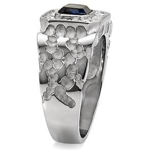 CJ7708OS Wholesale Stainless Steel Sapphire Austrian Crystal Men&#39;s Ring
