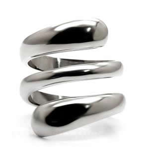 CJ7727OS Wholesale - Stainless Steel Wrapped Cocktail Ring