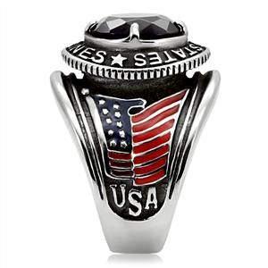 CJ7823OS Wholesale Men&#39;s Stainless Steel United States Marines Montana Ring