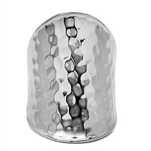 CJ7833OS Wholesale Modern Stainless Steel Grooved Cocktail Ring