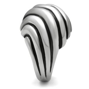 CJ7841OS Wholesale Stainless Steel Grooved Shell Ring
