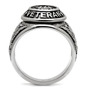 CJ7870OS Wholesale - Stainless Steel &quot;United States Veteran&quot; Ring
