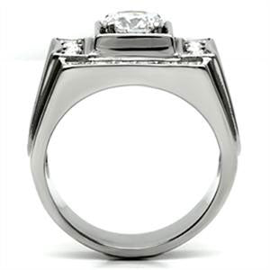 CJG1006 Wholesale High Polished Stainless Steel AAA Grade Cubic Zirconia  Men&#39;s Fashion Ring