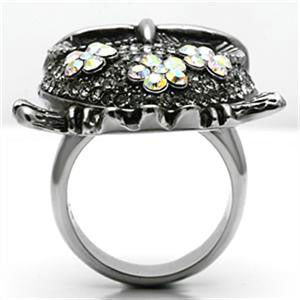 CJG1016 Wholesale Floral Owl Top Grade Crystal Stainless Steel Women&#39;s Fashion Ring