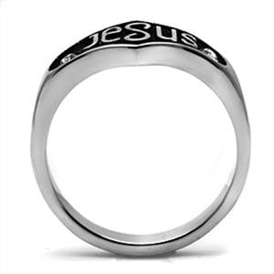 CJG1039 Wholesale Jesus Top Grade Crystal High Polished Stainless Steel Men&#39;s Fashion Ring