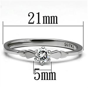 CJG1092 Wholesale Clear Solitaire AAA Grade CZ High Polished Stainless Steel Women&#39;s Fashion Ring