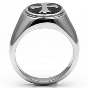 CJG1109 Wholesale Stoneless Epoxy Cross High Polished Stainless Steel Men&#39;s Fashion Ring