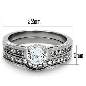 CJG1242 Wholesale Stacked Solitaire Wedding Set Engagement Ring