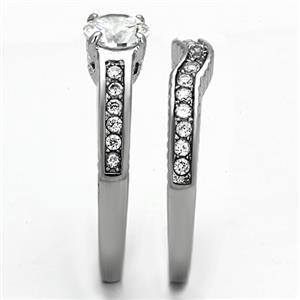 CJG1242 Wholesale Stacked Solitaire Wedding Set Engagement Ring