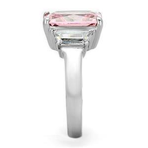CJG1272 Wholesale Radiant Rose CZ Stainless Steel Ring