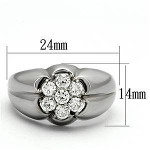 CJG1308 Wholesale Floral Design CZ Stainless Steel Fashion Ring