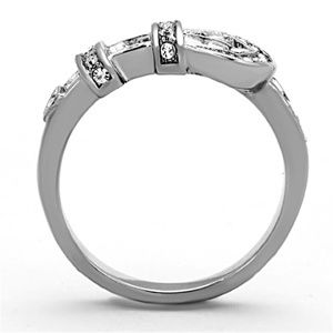CJG1417 Wholesale High Polished Stainless Steel Top Grade Crystal Belt Ring