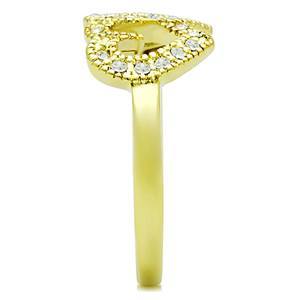 CJG1451 Wholesale Dual Heart Gold Plated Stainless Steel Ring