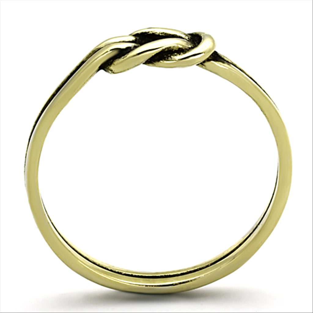 CJG2348 Stainless Steel IP Gold Minimal Knot Ring