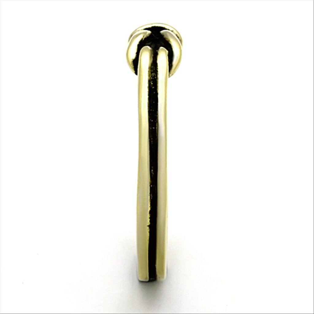 CJG2348 Stainless Steel IP Gold Minimal Knot Ring