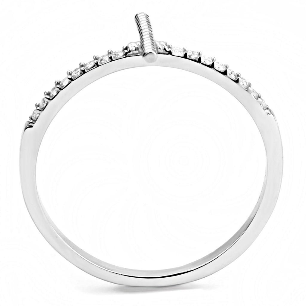 CJ161 Wholesale Women&#39;s Stainless Steel Minimal Cross Ring