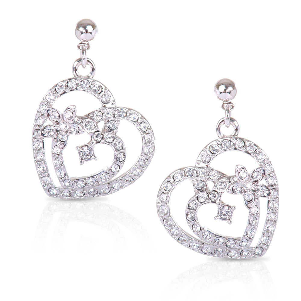Swarovski Hyperbola Pearl Heart Crystal Drop Earrings | Dillard's