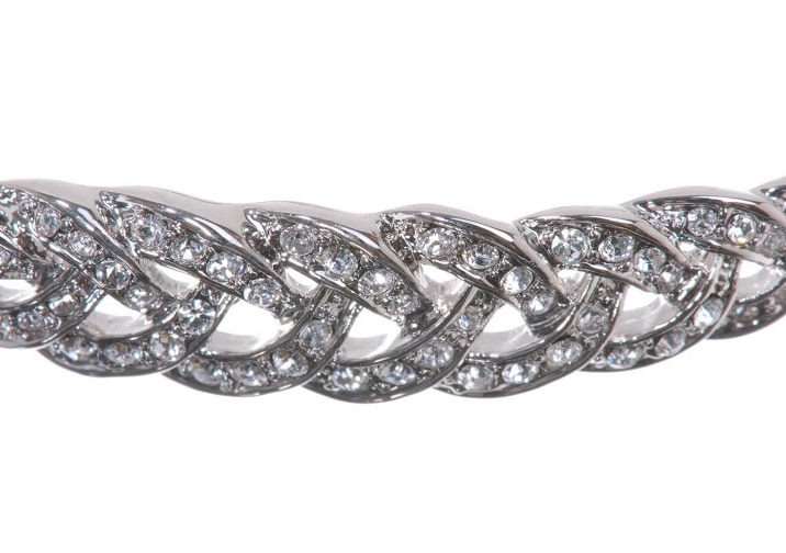 B7190  Knot Lattice Swarovski Elements Bracelet