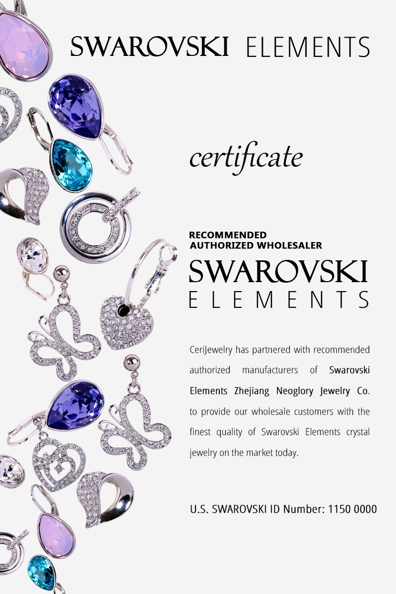 E7217 Swarovski Elements Crystal 1.5&quot; Hoop Earrings