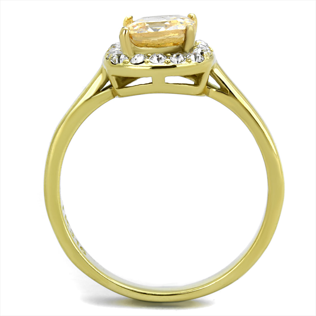 CJE2173 Wholesale Yellow CZ Gold Plated Ring